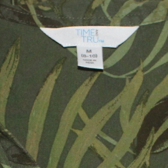 NEW 💚 Green Floral Dress Sleeveless with Pockets Size M Botanical Print - Picture 4 of 12